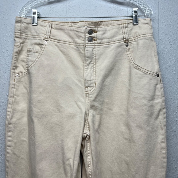 Banana Republic Jeans Womens 14 Ultra High Rise Straight Fit Cream Capsule Y2K - Picture 3 of 11